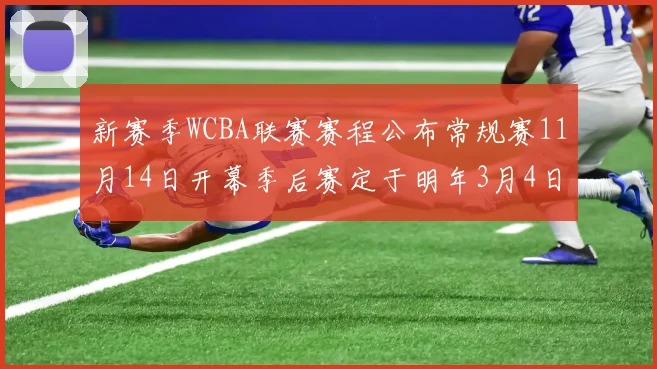 新赛季WCBA联赛赛程公布常规赛11月14日开幕季后赛定于明年3月4日启动